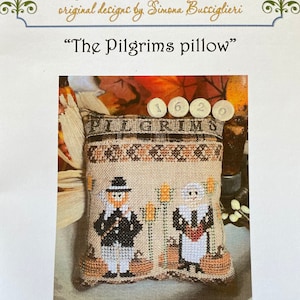 THE PILGRIMS Pillow / Mani di Donna / cross stitch chart / pattern Only