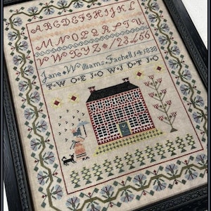 JANE WILLIAMS 1838 by The Scarlett House / cross stitch chart / Sampler / pattern only