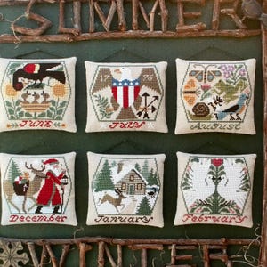 Prairie Schooler / /SEASONS Books #90 & 91 Choice  / cross stitch chart / counted cross stitch