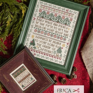 CHRISTMAS BLESSING / Erica Michaels /cross stitch chart / pattern only