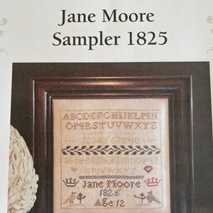 JANE MOORE Sampler 1825 / The Wishing Thorn / cross stitch chart / pattern only