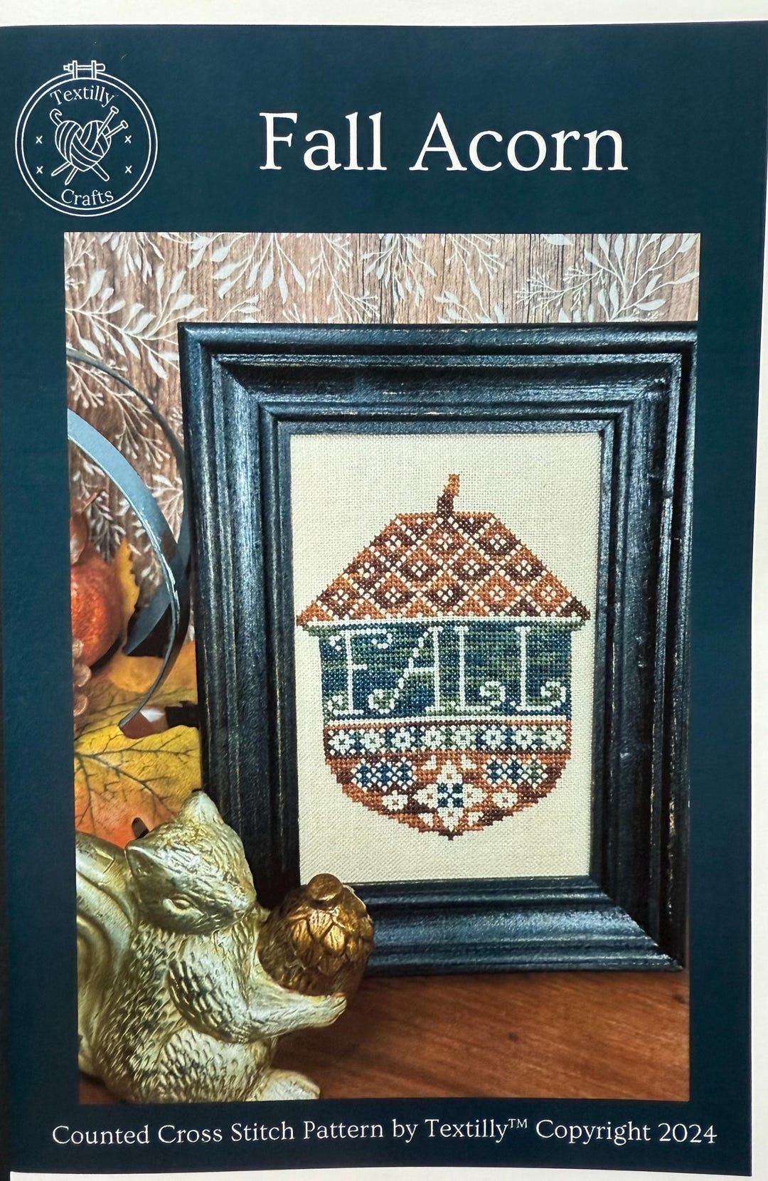 Fall Acorn / Textilly Crafts / Cross Stitch Chart / Pattern Only - Etsy