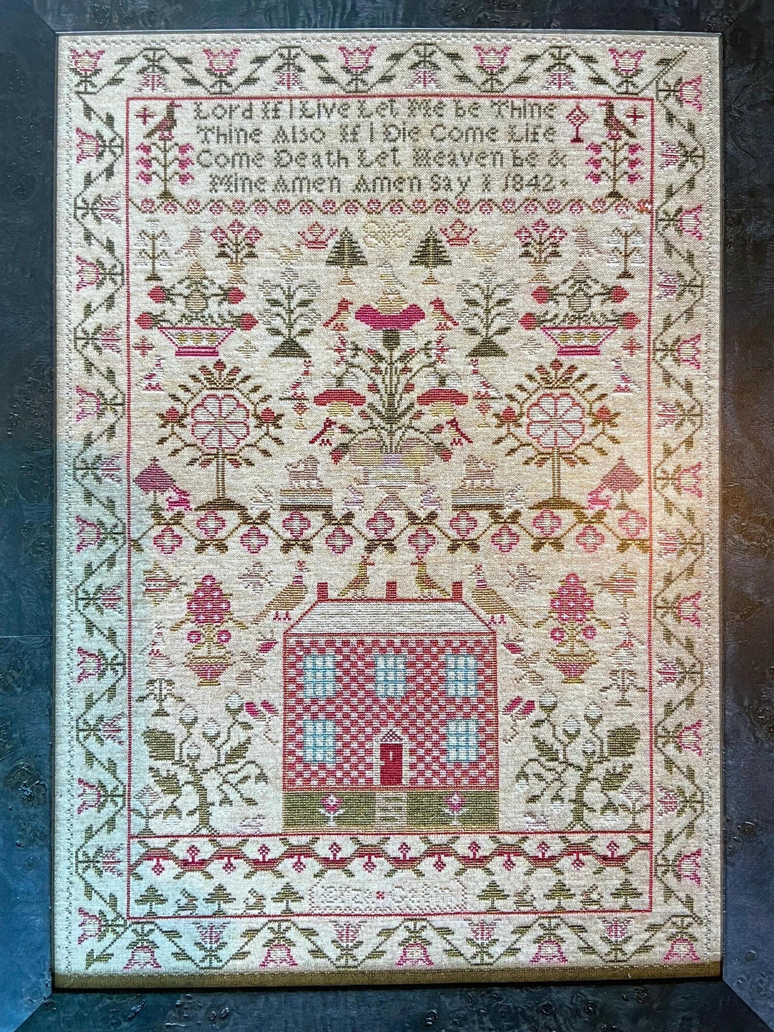 The CHECKERBOARD HOUSE Sampler / Shakespeare’s Peddler / Cross Stitch ...