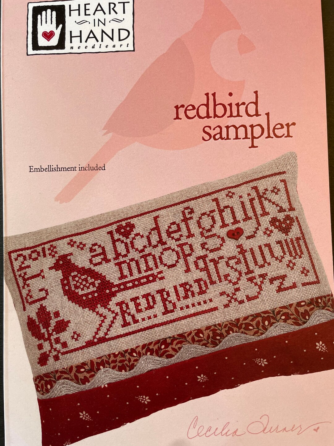 REDBIRD SAMPLER / Heart in Hand / Cross Stitch Pattern Plus Etsy