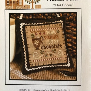 Little House Needleworks/ HOT COCOA / cross stitch chart / ornament stitching