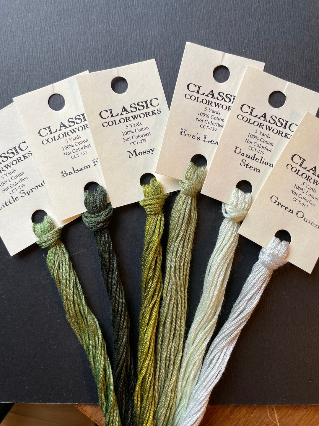 Classic Colorworks / GREENS #2 / A to M / Floss / Cross Stitch ...