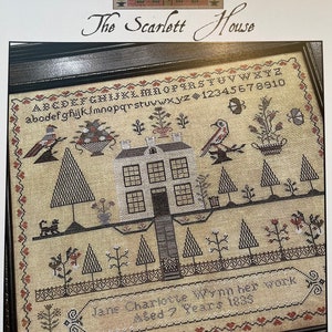 JANE CHARLOTTE WYNN 1835 Sampler / The Scarlett House / Cross Stitch Pattern