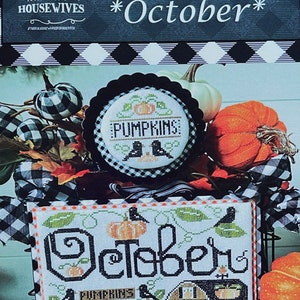 Month 2 Month / OCTOBER / Stitching with the Housewives/ cross stitch chart