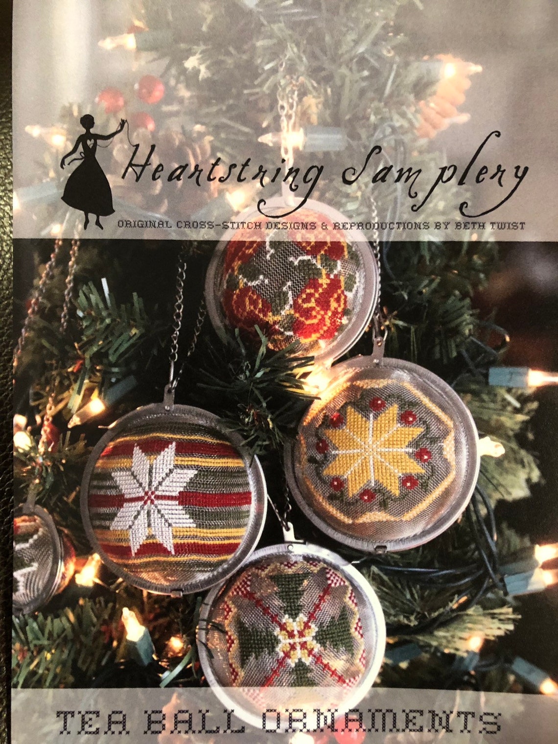 Heartstring Samplery / TEA BALL ORNAMENTS/ Cross Stitch Chart Etsy