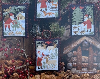 Prairie Schooler Book no 110 / SANTA & FRIENDS / cross stitch chart / counted cross stitch