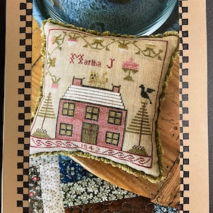 MARTHA’s PILLOW / Chessie and Me / cross stitch chart / counted cross stitch pattern / pattern only