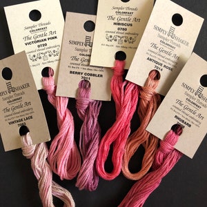 Gentle Art / MORE Pinks / Rose / / Floss / cross stitch / embroidery / Needlework threads