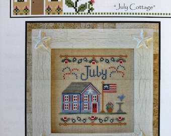 Country Cottage Needleworks/ Cottage of the Month/ July /cross stitch chart / counted cross stitch pattern / pattern only