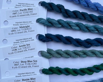 GLORIANA Silk / BLUES / 6 yds 12 strand
