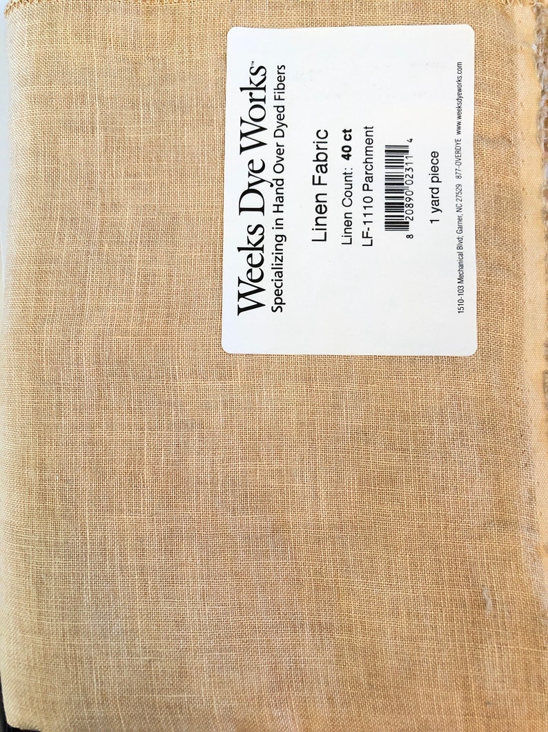 Weeks Dye Works Linen / Parchment / Cross stitch fabric / 30, 32, 36 or 40 ct / ready to ship image 2