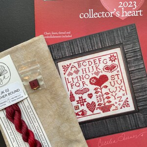 Collectors Hearts from Heart In Hand / 2018-2024 cross stitch kits / charts plus embellishments image 4