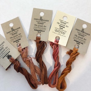 Gentle Art / Rust / Coppers / Peachy / Coral / Oranges / Floss / cross stitch / embroidery / Needlework threads