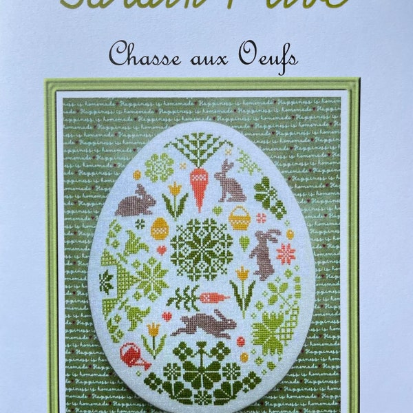 Jardin Prive’ / Egg Hunt or Chasse aux Oefs / cross stitch chart / pattern only