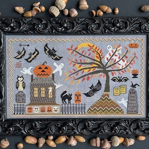 HAUNTED /TWO Designs by Kathy Barrick / counted cross stitch pattern / pattern only