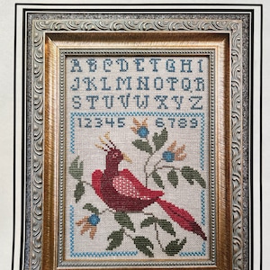 RED BIRD Sampler by Three Sheep Studio / cross stitch chart / pattern only