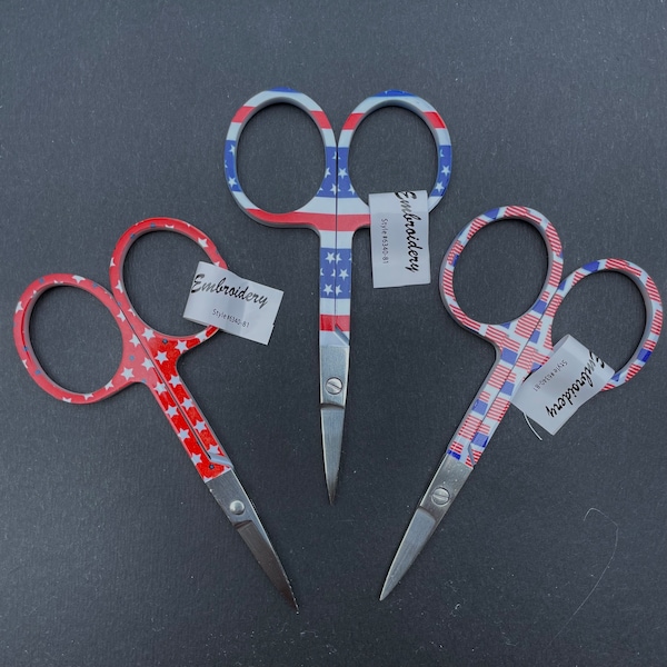 FUN! PATRIOTIC Stars & Stripes Scissors / Embroidery / Cross Stitch / A Pair for every Project