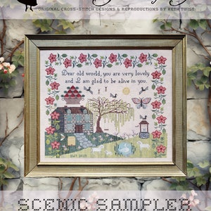 SCENIC SAMPLER by Heartstring Samplery / cross stitch chart / pattern only