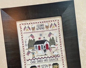 GOD SHED his GRACE by Finally a Farmgirl / cross stitch chart / pattern only