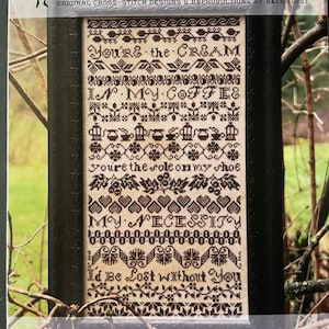 MY NECESSITY Heartstring Samplery / cross stitch chart / pattern only
