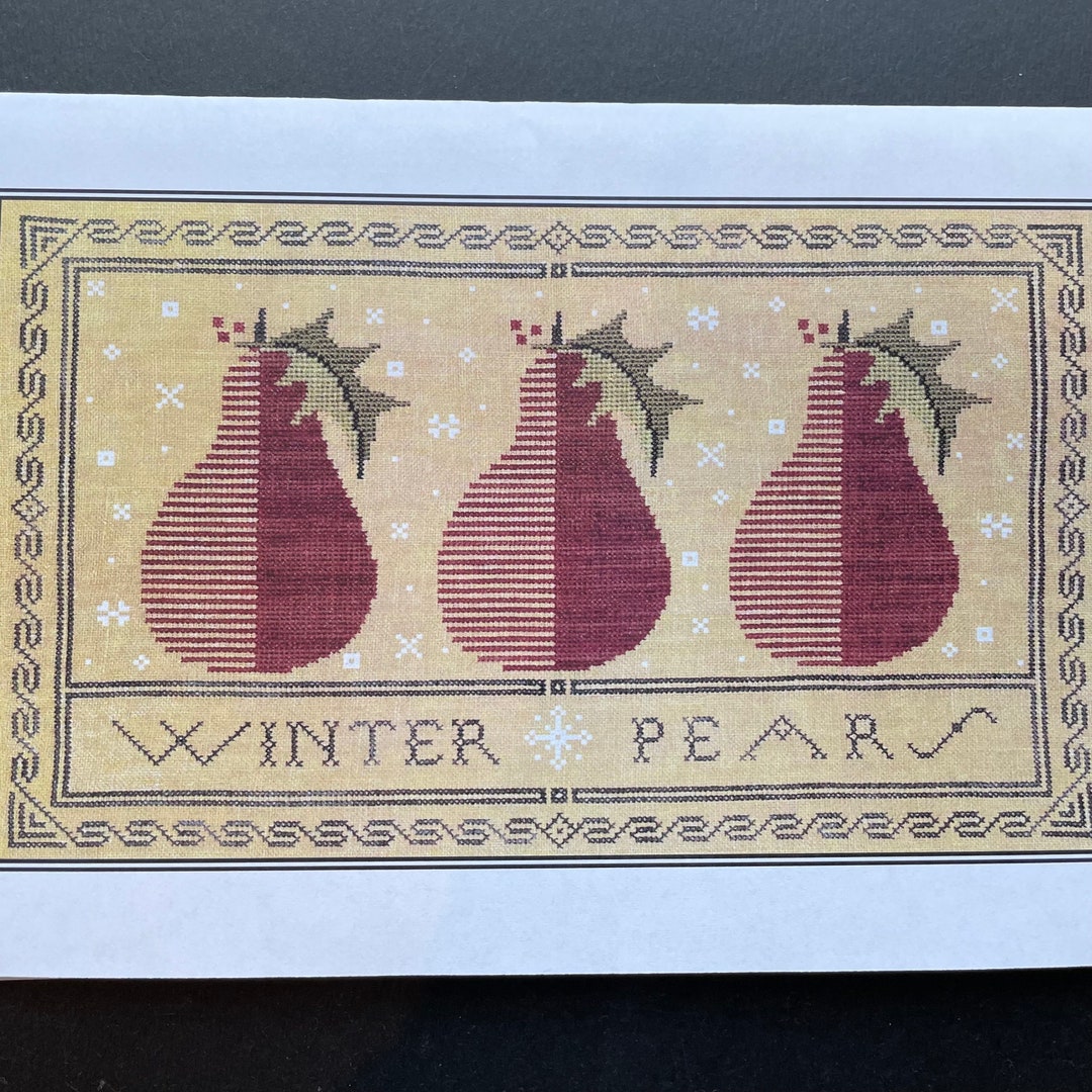 WINTER PEARS / Artful Offerings / Cross Stitch Chart / Pattern Only Etsy