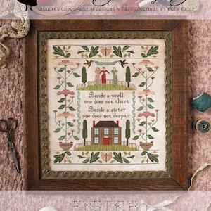 Heartstring Samplery / SISTER SAMPLER / cross stitch chart / pattern only