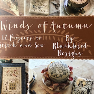 Blackbird Designs/ WINDS of AUTUMN book / cross stitch patterns / book only