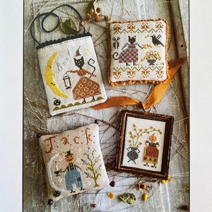 Pineberry Lane / CATS & JACKS / cross stitch chart / pattern only
