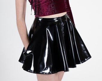 NEW Black Blue transparent Pvc Mini Skirt Rock Punk Clubwear party All sizes 
