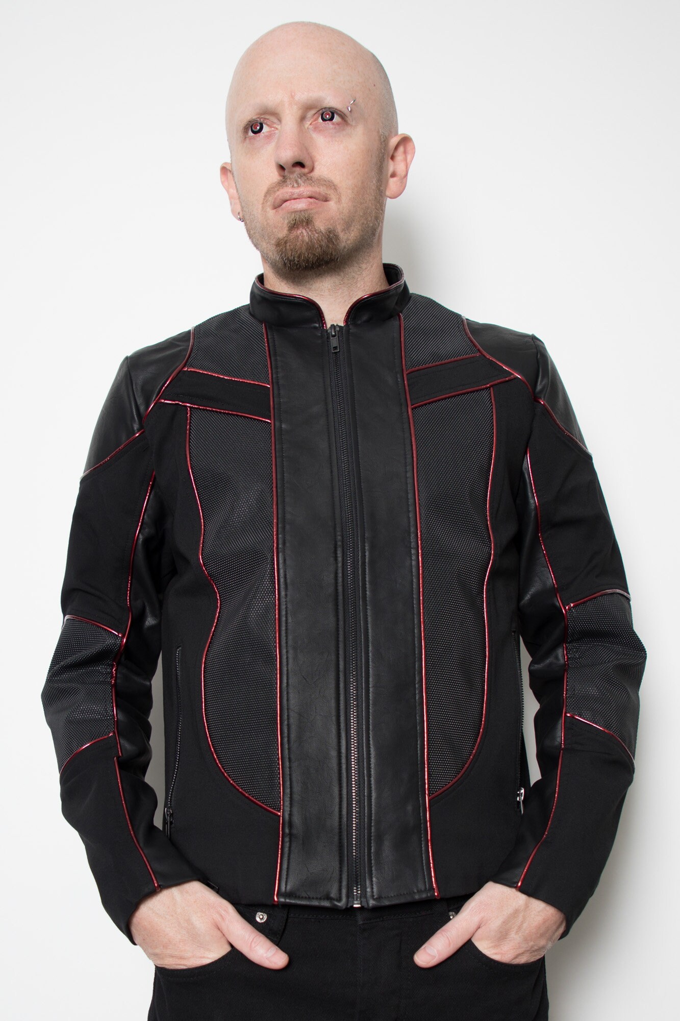 Black jacket red lining cheap