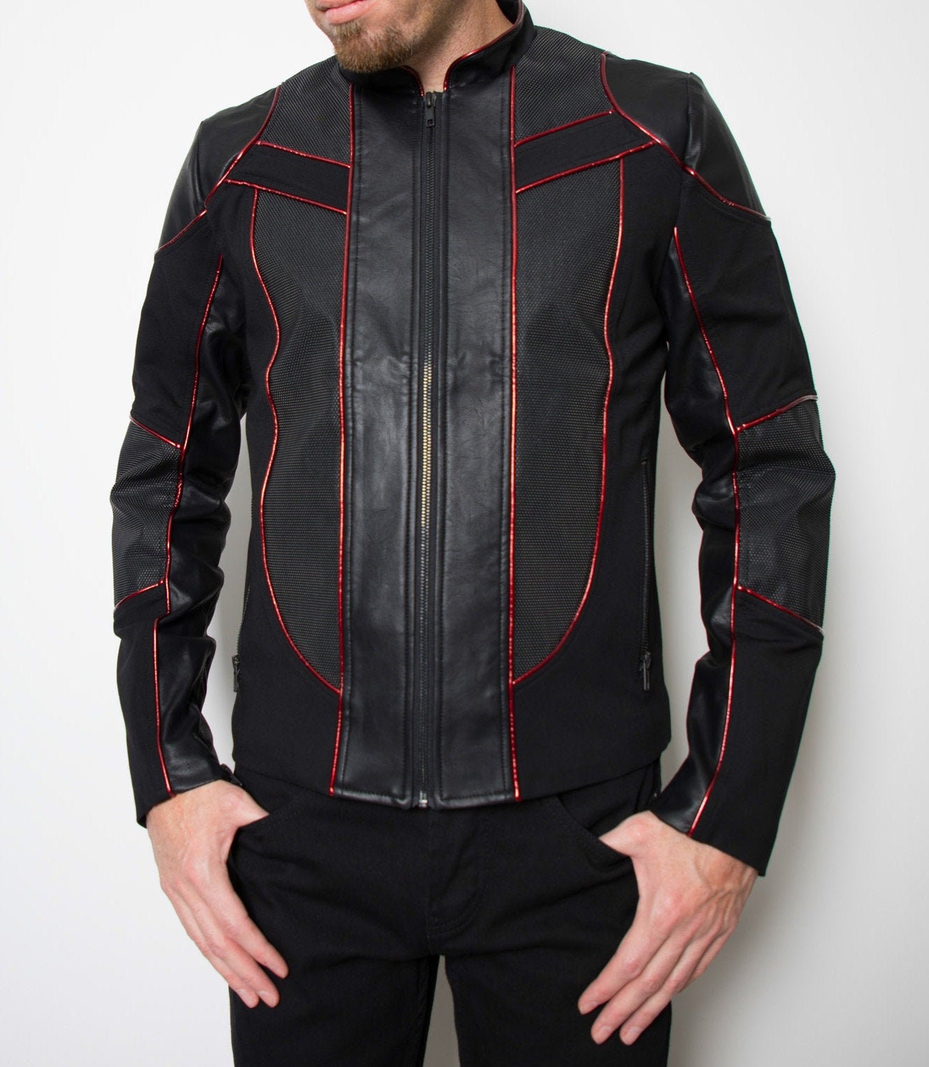国内未入荷 STARTEXCEEDEND ジャケット y2k レッド グレー SUIT SQUARE 【スーツスクエア】レディース ジャケット REDA