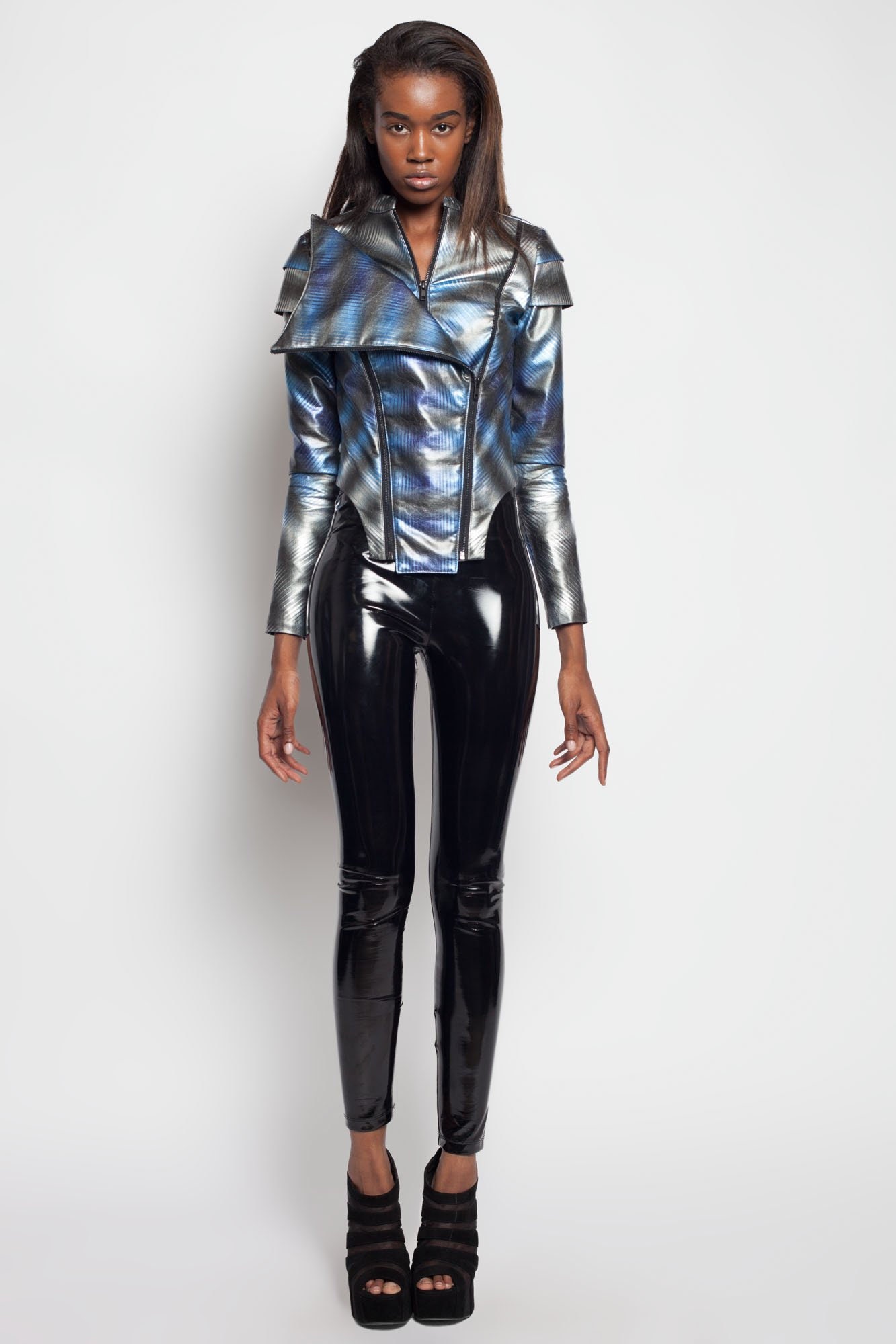 INTRIGUE LEGGINGS Shiny Black PVC 4 Way Stretch Vinyl Futuristic Cyberpunk Cyber  Edm Rave Cyberpunk Goth Wet Look Pants the Matrix Latex 