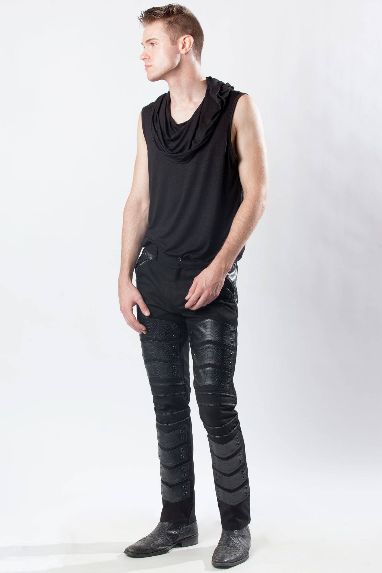 MEN'S VENOM PANTS - Black Jeans Denim Snake Cruelty Free