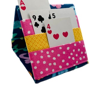 Balão de meia largura com impressão de animais dobrável suporte para cartão de jogo, suporte para aba de puxar bingo de meia largura, mini suporte para abas de puxar e cartas de jogar