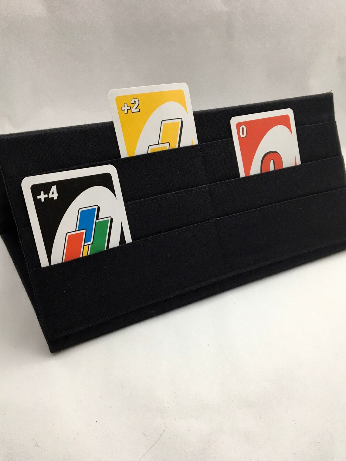 Solid Black Folding Playing Card Holder Playing Card Holder Etsy