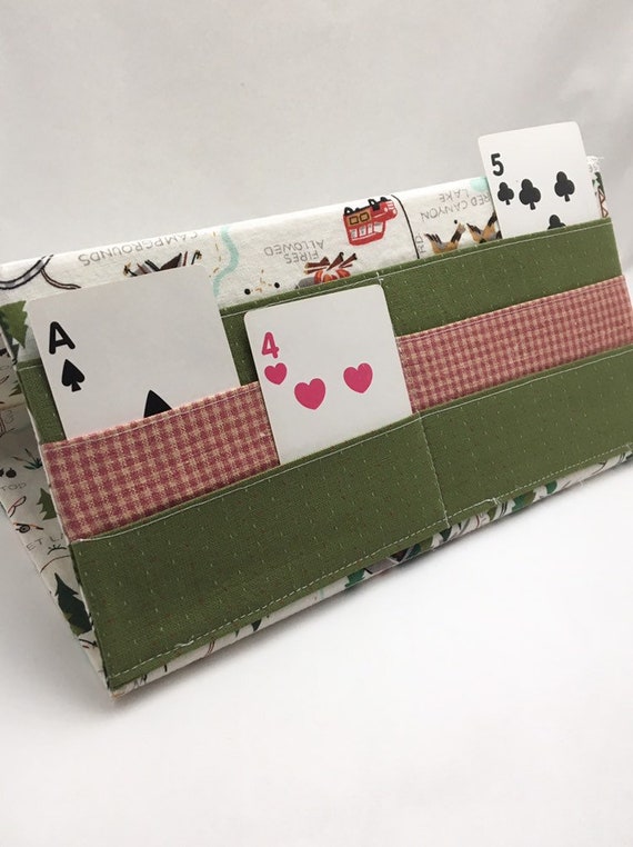 Sugar Mountain Print Winter Cabin Folding Playing Card Holder Etsy