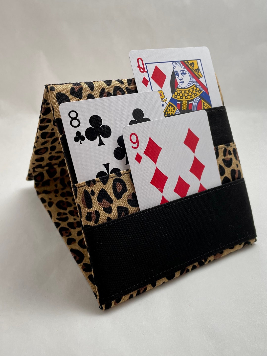 Half Width Animal Print Bingo Pull Tab Holder, Half Size Playing Card