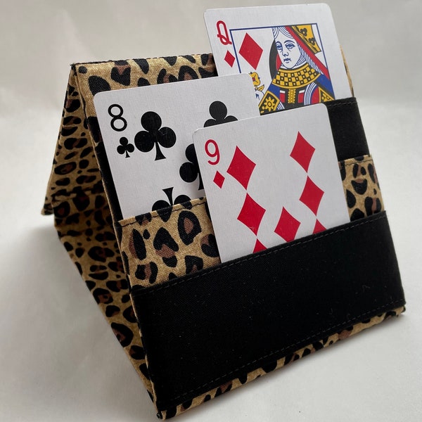 Half Width Animal Print Bingo Pull Tab Holder, Half Size Playing Card Holders, Mini Holder for Pull Tabs and Playing Cards