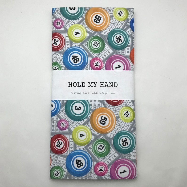 Bingo Balls and Cards Print Folding Bingo Tab Holder Etsy