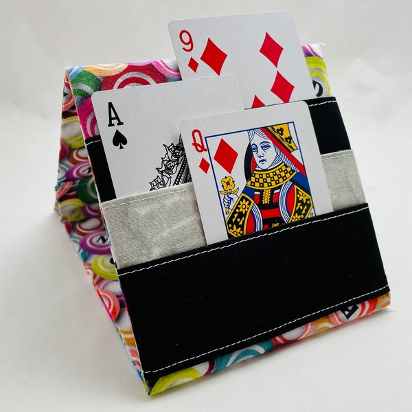 Half Width Bingo Balls Print Bingo Pull Tab Holder, Half Size Playing Card Holders, Mini Holder for Pull Tabs and Playing Cards