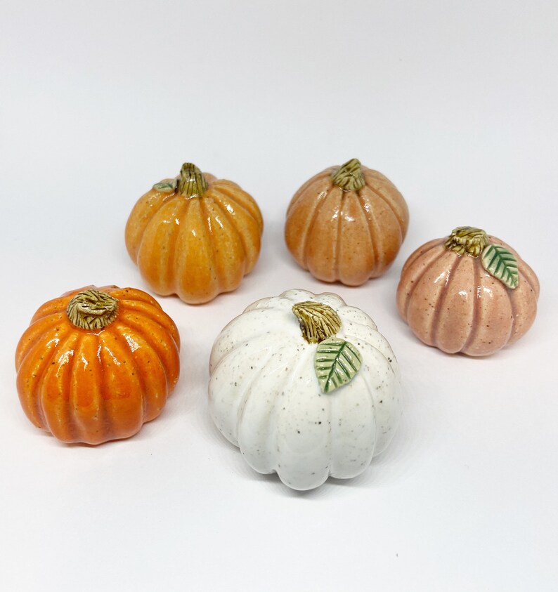 Handmade Ceramic Pumpkins Set of 3 | Etsy
