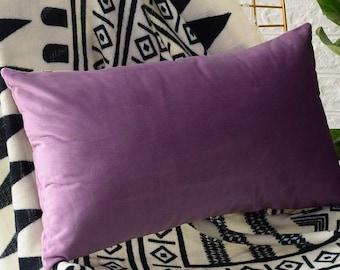 Dark purple pillow | Etsy Plum Velvet Bed Pillow