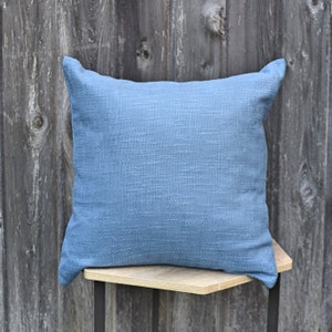 Blue Throw Pillow Cover | Self Textured Sofa Chair Cushion Cover | Solid Blue Linen Solid Pillow Cover |  Decorative Pillow Cover