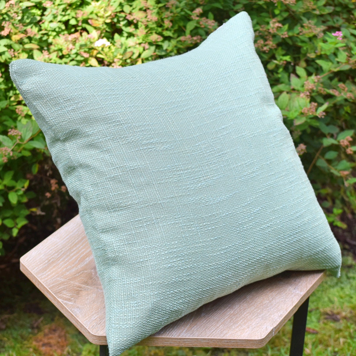 Light Green Solid Self Textured Throw Pillow Cover Sofa Etsy