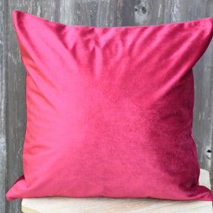 Red Velvet Pillow Cover: Modern Sofa Cushion Case