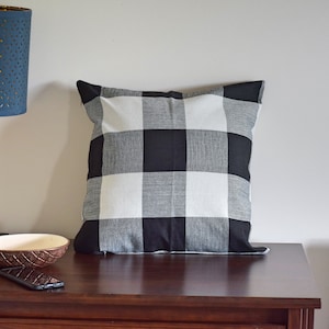Gray buffalo plaid pillows cheap
